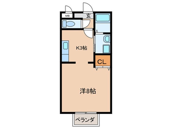 ティ－ワン半城土の物件間取画像